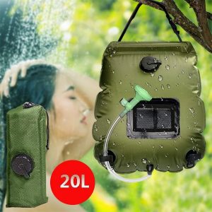 Camping Douche op Zonne-energie met Ingebouwde Thermometer (20L) | SHOWDY