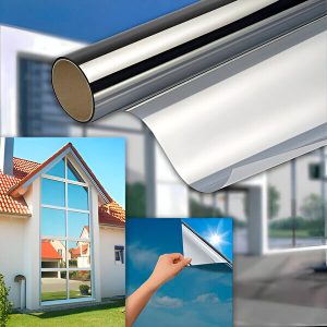 Spiegelende privacy-raamfolie - 45x200 cm, geen gereedschap nodig | FOILBLISS