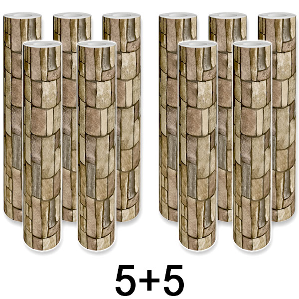 5x 1+1 GRATIS Zelfklevend 3D Bakstenen Wandpaneel | WALLCORWRAP