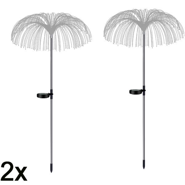 2x Zonne-energie tropische tuinverlichting | LUMIPALM