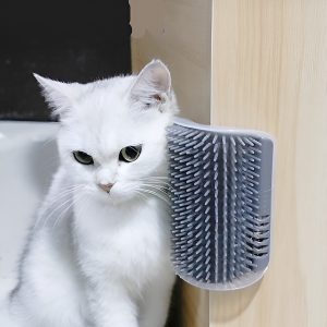 Hoekborstel voor zelfverzorging van katten – montage met lijm of schroeven | CATGROOM