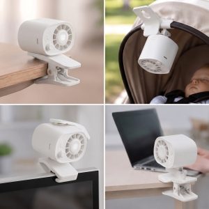 Stille oplaadbare ventilator met klem | CLIPBREEZ