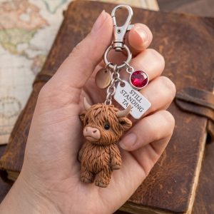 Schattige hooglandkoe-sleutelhanger | COWLORA